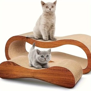 FluffyDream 2-in-1 Deluxe Cat Scratcher Lounge Bed